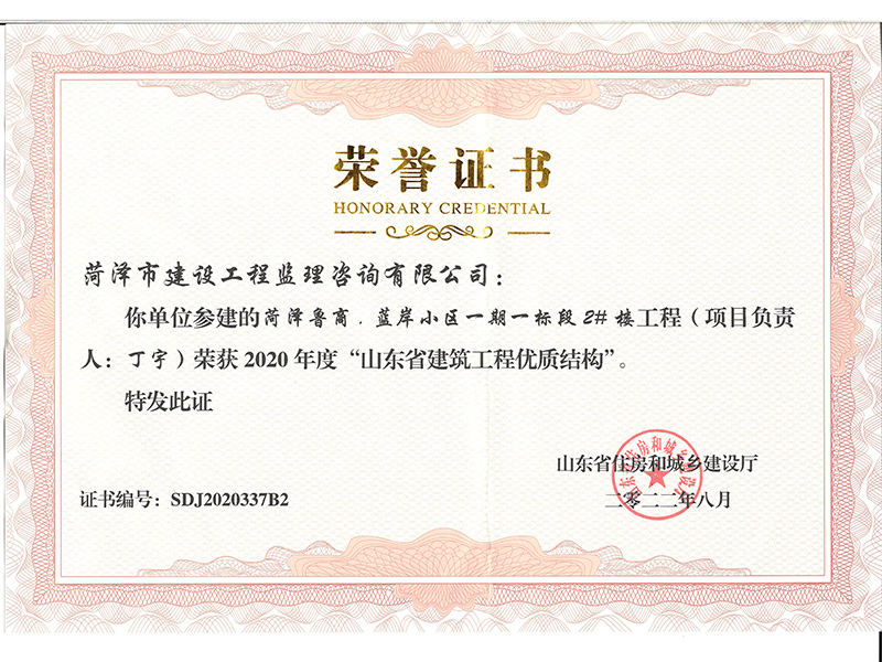 菏泽鲁商蓝岸小区一期一标段2#楼