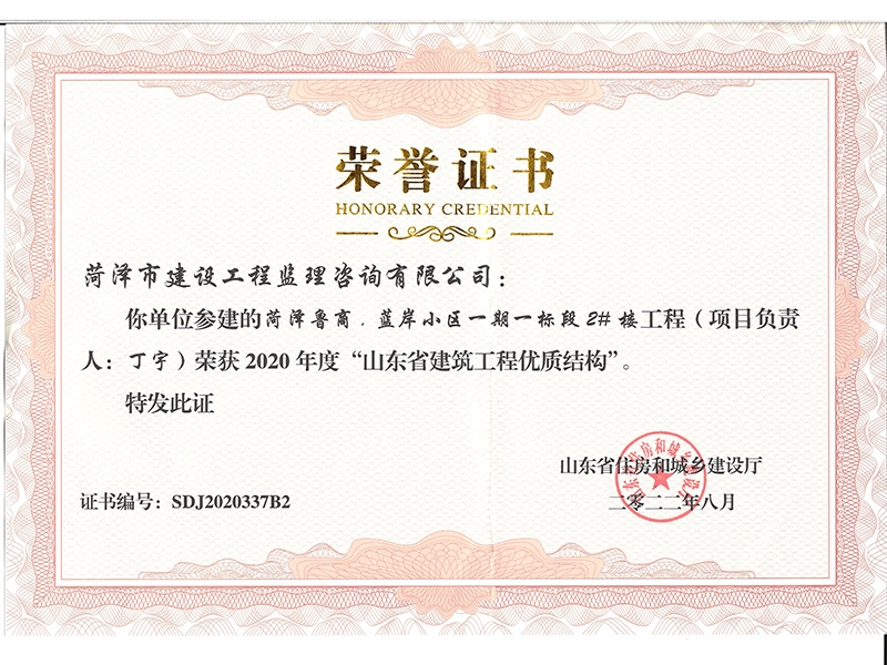 菏泽鲁商蓝岸小区一期一标段2#楼